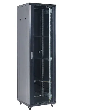 Напольный шкаф 19" 32U 600×600×1609 (ШxГxВ), дверь стекло, металлическая задняя дверь, боковые съемные стенки, RAL 9005 REXANT