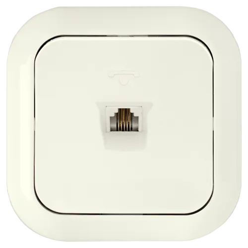 Розетка телефонная четырехконтактная скрытой установки ТР4-020