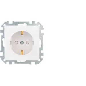 Розетка штепсельная со шторками с заземляющим контактом скрытой установки РС16-529 34BY
