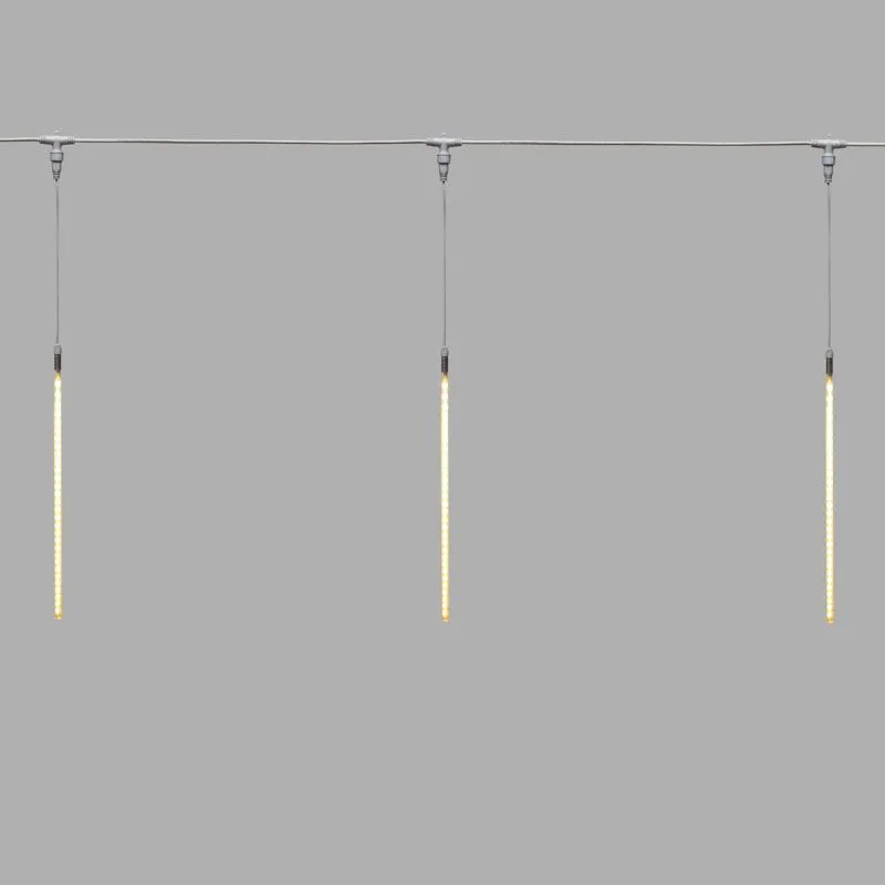 Гирлянда Тающие сосульки комплект 10 шт. х 50см, шаг 100см, 600 LED ТЕПЛЫЙ БЕЛЫЙ, белый каучук, IP67, 24В, соединяется NEON-NIGHT - Фото 2