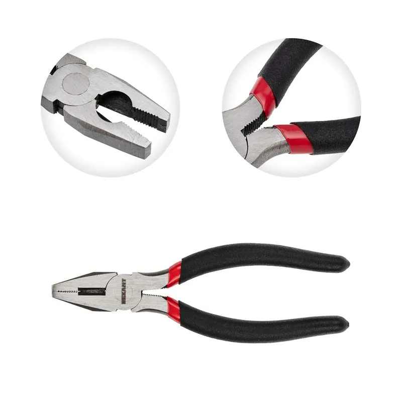 Плоскогубцы комбинированные 160мм, обливные рукоятки REXANT - Фото 3