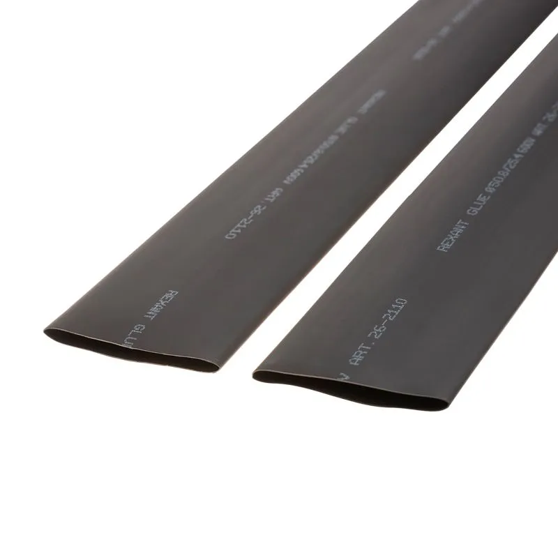 Трубка термоусаживаемая СТТК (2:1) двустенная клеевая 50,8/25,4мм, черная, упаковка 2 шт. по 1м REXANT - Фото 3