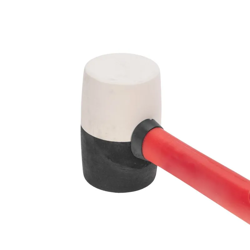 Киянка резиновая 225 г, черно-белая резина, фибергласовая рукоятка KRANZ - Фото 3