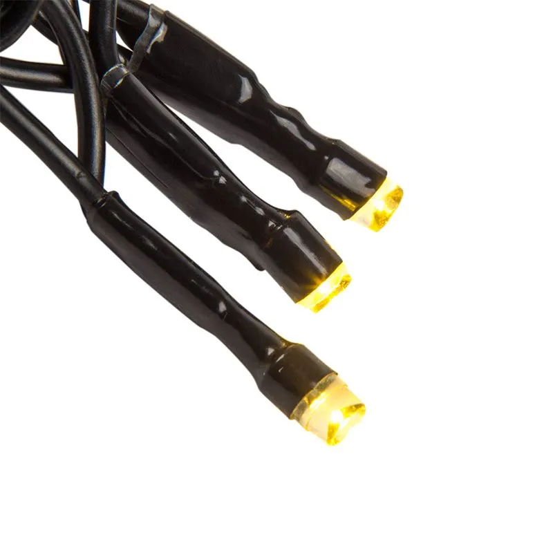 Гирлянда Нить управляемая 10м 100 LED ЗОЛОТОЙ черный ПВХ IP65 свечение с динамикой 230В контроллер в комплекте NEON-NIGHT - Фото 5