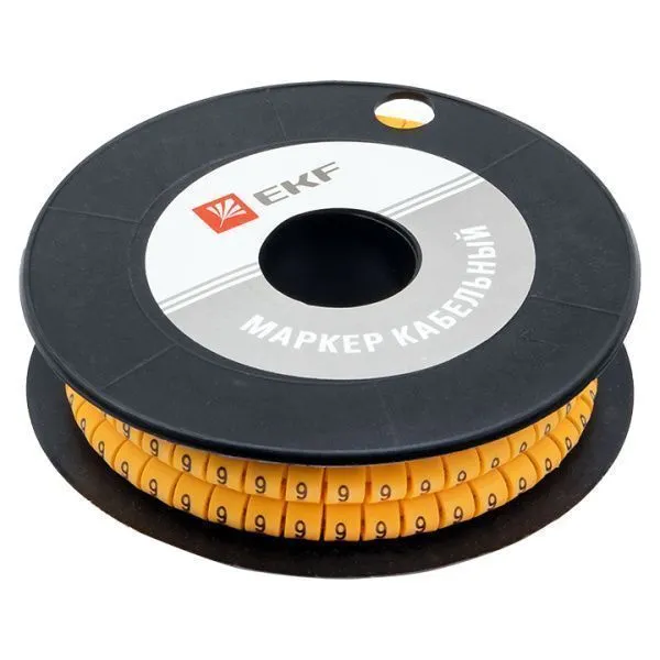 Маркер кабельный 2,5 мм2 "9" (1000 шт.) (ЕС-1) EKF - Фото 4