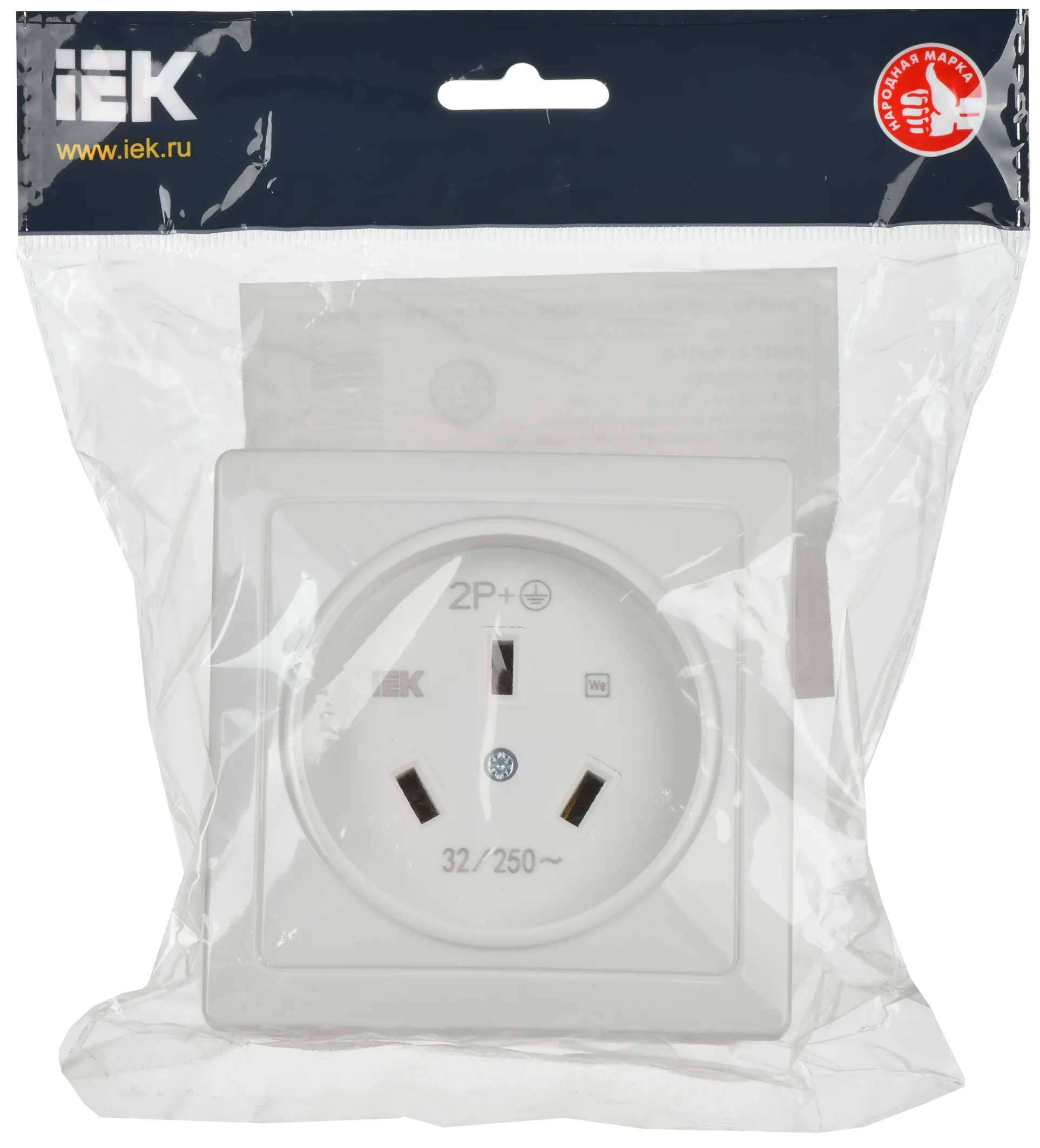 Розетка разборная для плиты с з/к с/у 32А белая Рпл11-К IEK - Фото 2