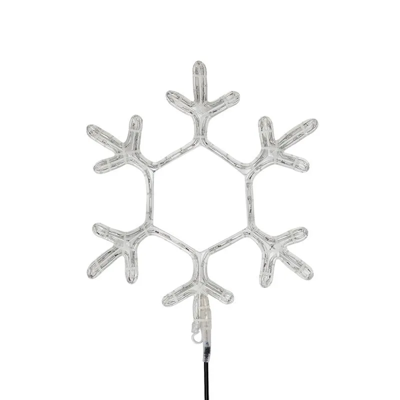 Фигура Снежинка, цвет ТЕПЛЫЙ БЕЛЫЙ, размер 30х28см - Фото 3