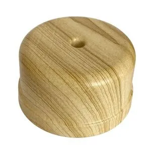 Коробка распределительная пластиковая D80мм, высота 43мм, IP20, цвет -сосна, УСАДЬБА, ТМ "МезонинЪ"  GE30236-11