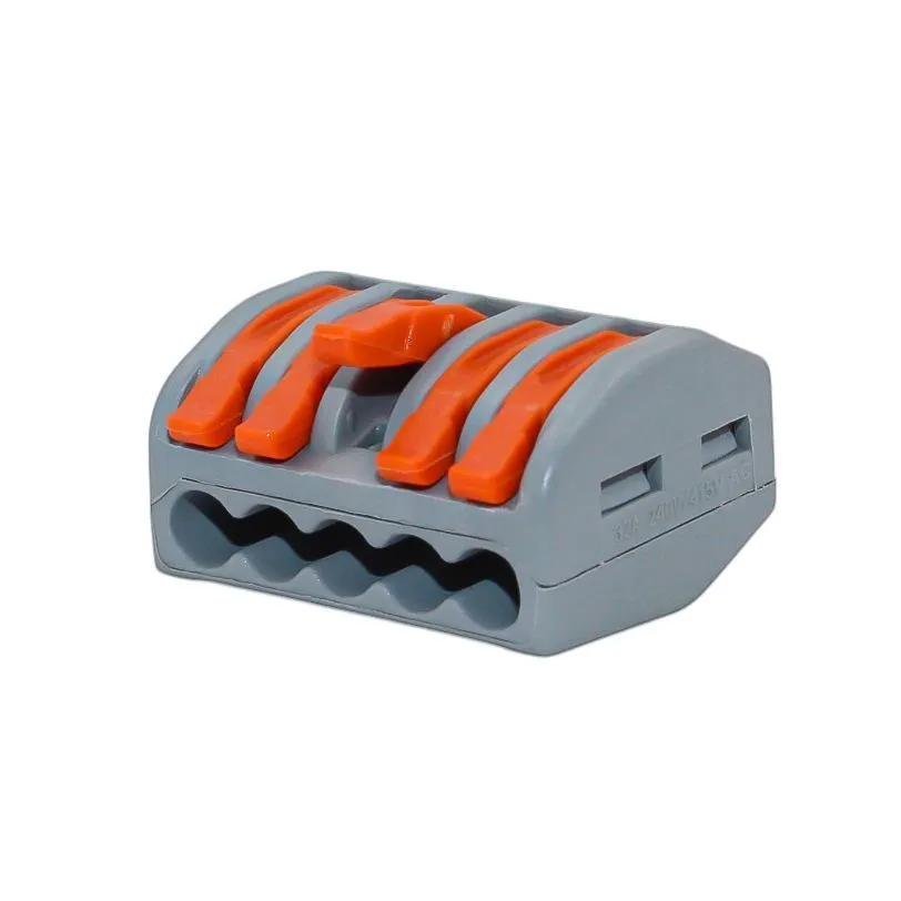 Клемма строительно-монтажная СМК 415 с рычагом, 5-проводная (50шт/уп) DEKRON - Фото 6