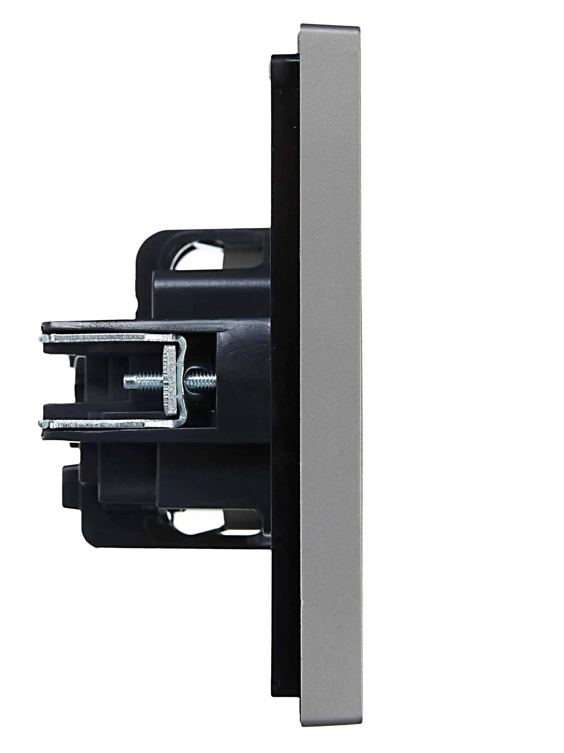 FORTE&PIANO Розетка 1-местная с заземлением с защитными шторками винтовое крепление 16А FP515 сталь IEK - Фото 3