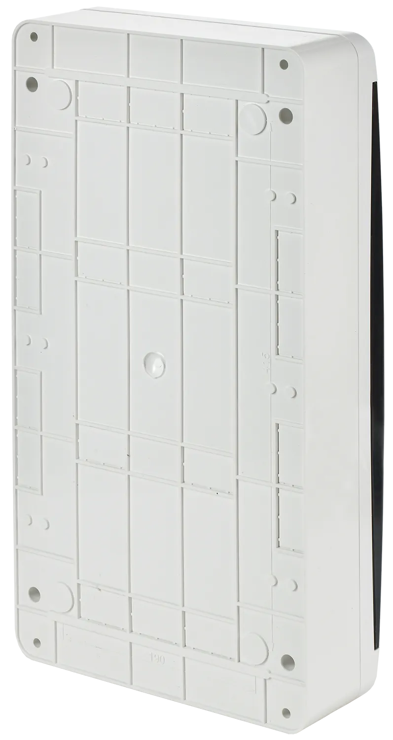 TEKFOR Корпус пластиковый БЕЛЫЙ ЩРН-П-36, IP41 черная прозрачная дверь IEK - Фото 6