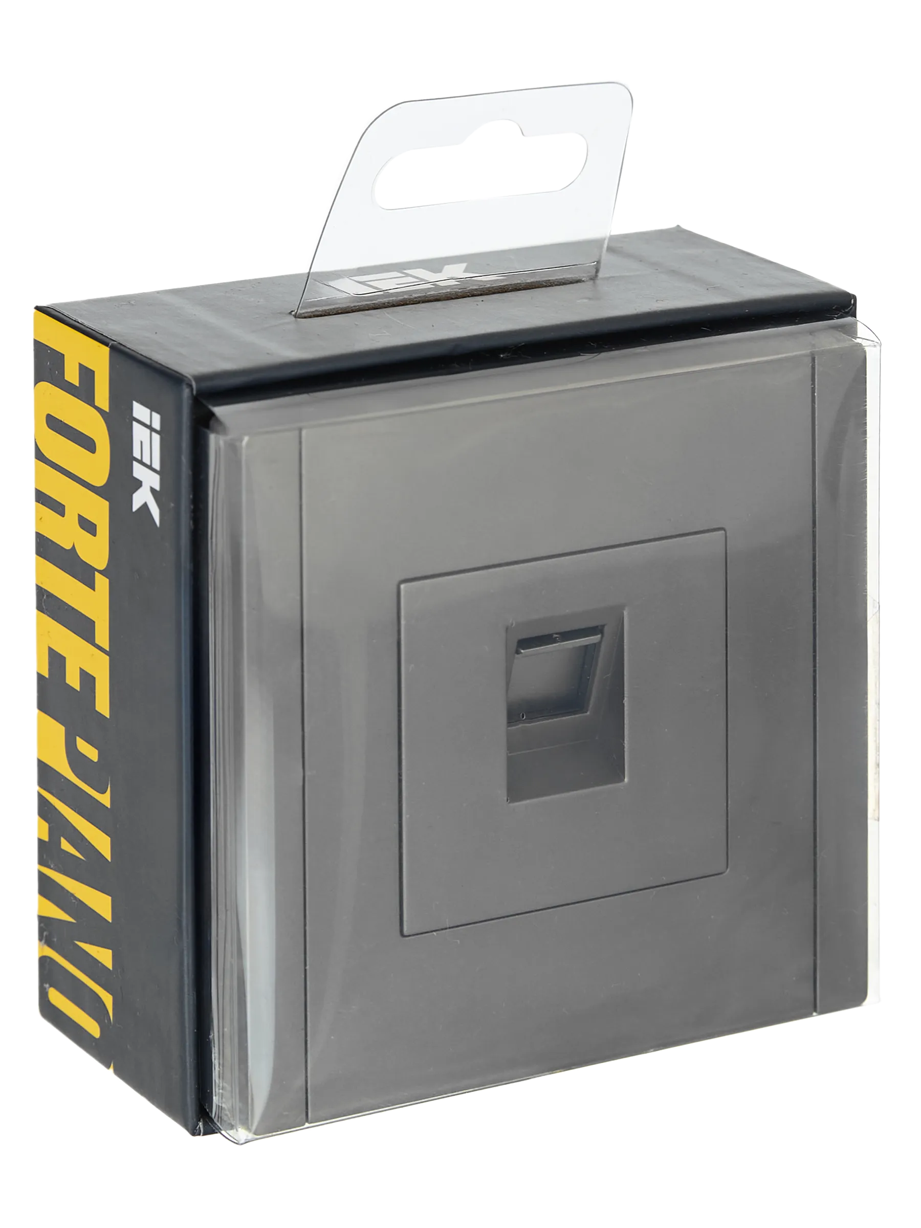 FORTE&PIANO Розетка компьютерная RJ45 кат.6 FP531 сталь IEK - Фото 2