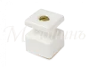 Изолятор фарфоровый квадратный в комплекте с саморезами, для монтажа витой электропроводки, размеры: GE80027-01