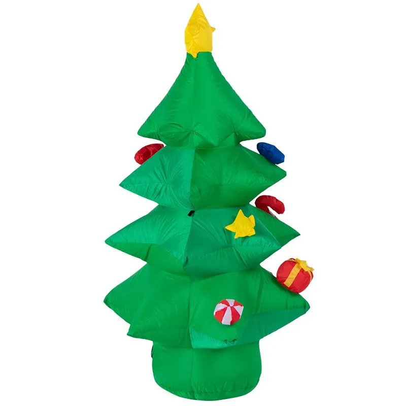 3D фигура надувная Ель праздничная, размер 120 см, внутренняя подсветка 3 LED, компрессор с адаптеро - Фото 2