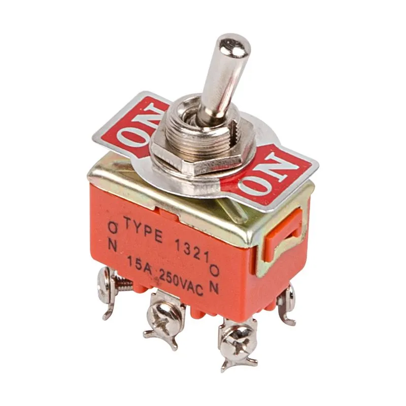 Тумблер 250V 15А (6c) ON-ON двухполюсный (KN-202) REXANT 36-4131