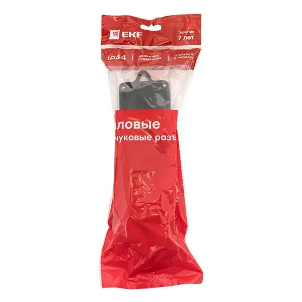 Роз. (колодка) трехмест. с защит. крышками каучуковая 230В 2P+PE 16A IP44 EKF Марс - Фото 6