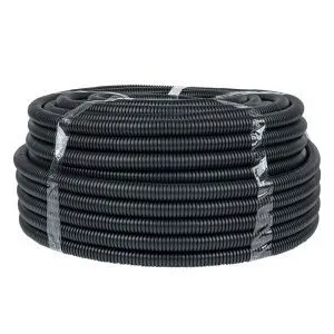 Труба гофр. негорючая безгалог. FRHF с протяжкой d25 мм (75 м) черн. EKF-Plast FRHF-25