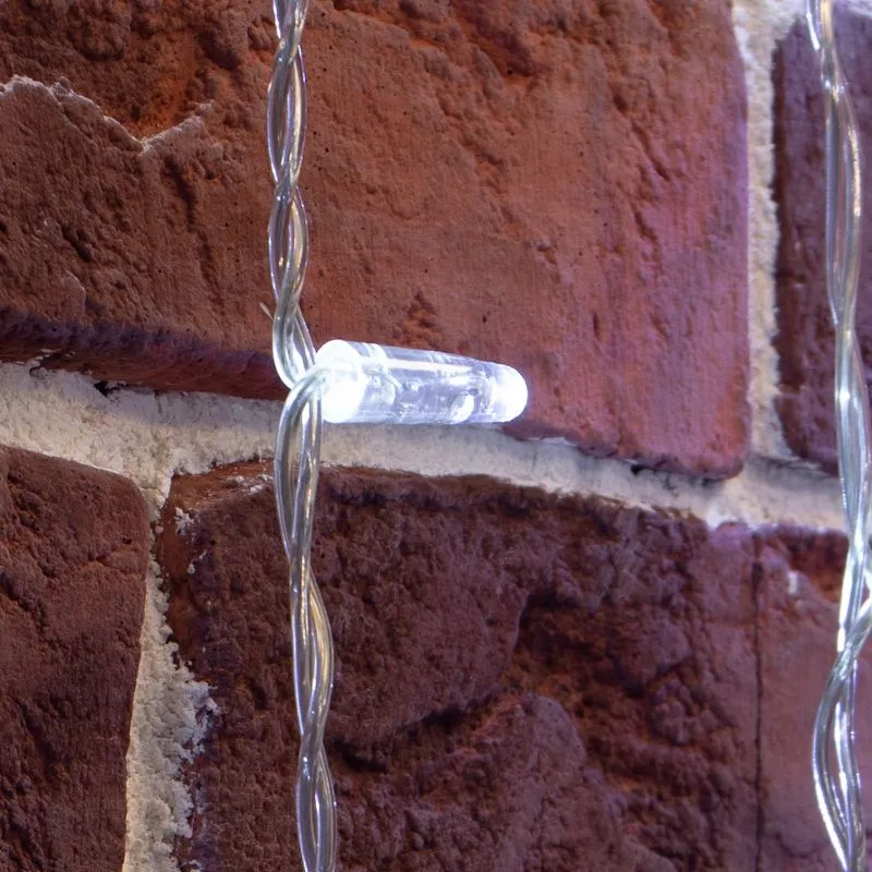 Гирлянда светодиодная Занавес 2х6м 768 LED БЕЛЫЙ прозрачный ПВХ IP65 постоянное свечение 230В нужен блок 303-500-1 NEON-NIGHT - Фото 3