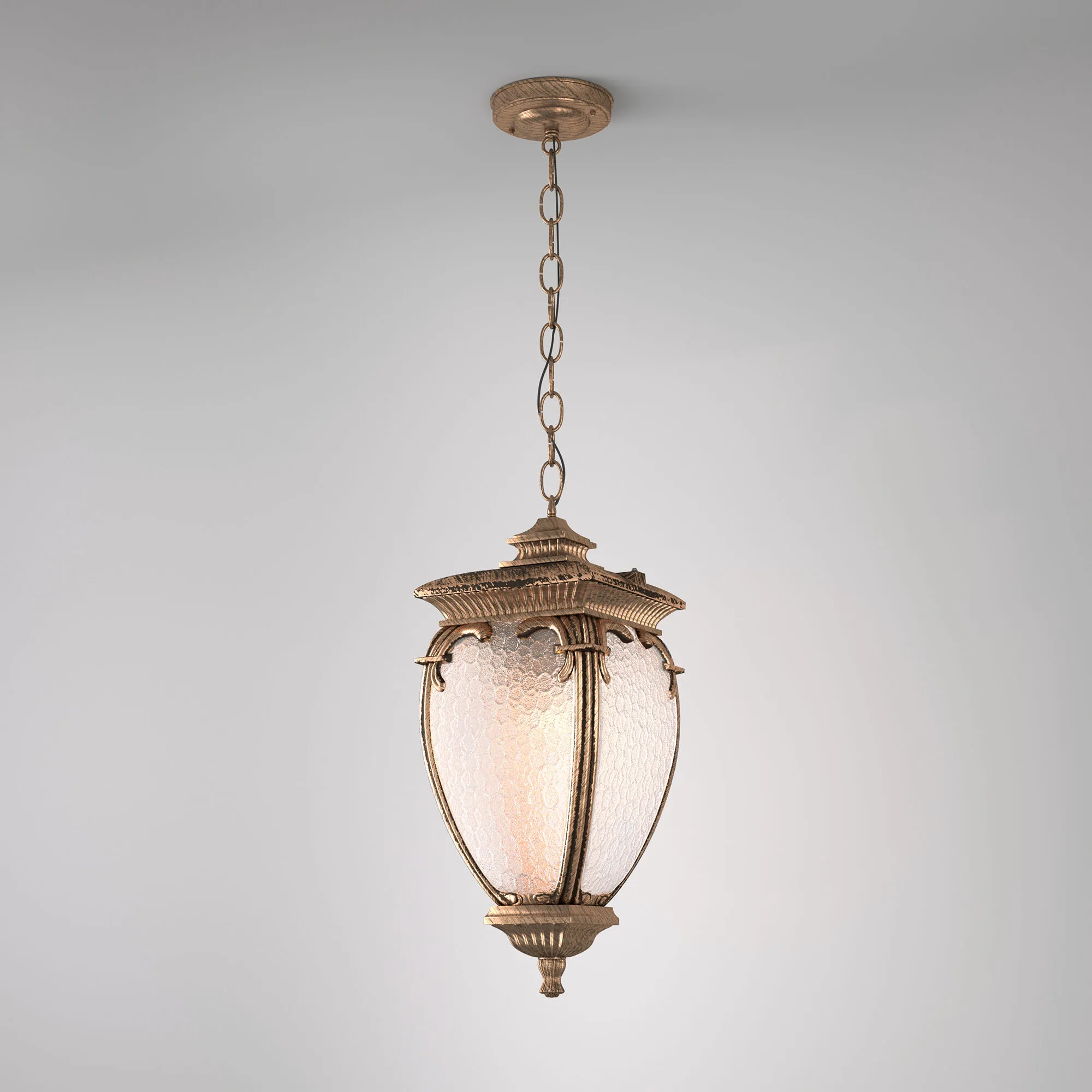 Светильник уличный подвесной IP44 Andromeda H черное золото GLYF-8024H Elektrostandard - Фото 2