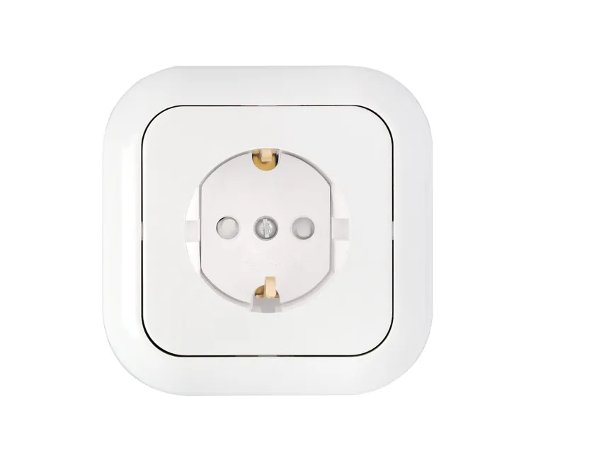 Розетка штепсельная с заземляющим контактом и шторками скрытой установки РС16-253