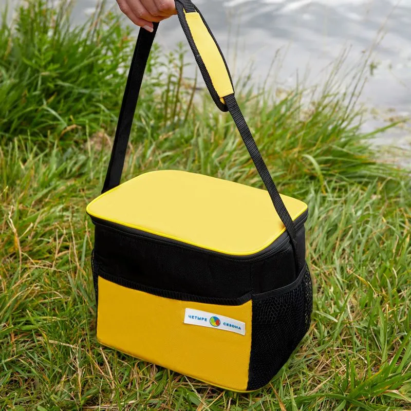 Сумка-холодильник (термосумка) 10л, 2 слоя утепления, с карманами ЧЕТЫРЕ СЕЗОНА - Фото 4