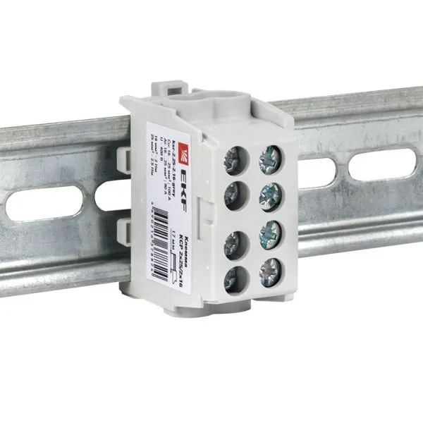 Клемма распределительная КСР с двойным винтом 2x25/2x16 серая EKF - Фото 5