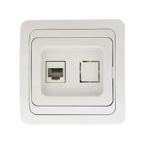 Лондон Розетка Phone 1-местная белая EKF - Фото 2