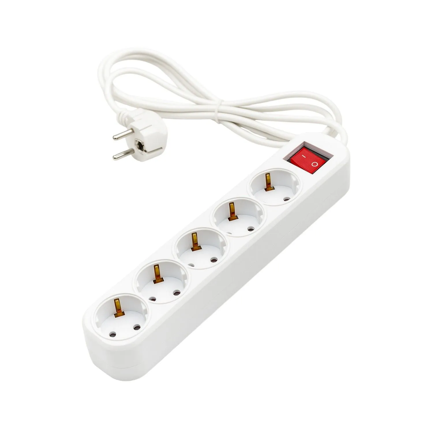 Сетевой фильтр СФ05 ПВС 3*0,75 (10А) 5гн. 1,5м. белый DEKRON DEK0905-1501