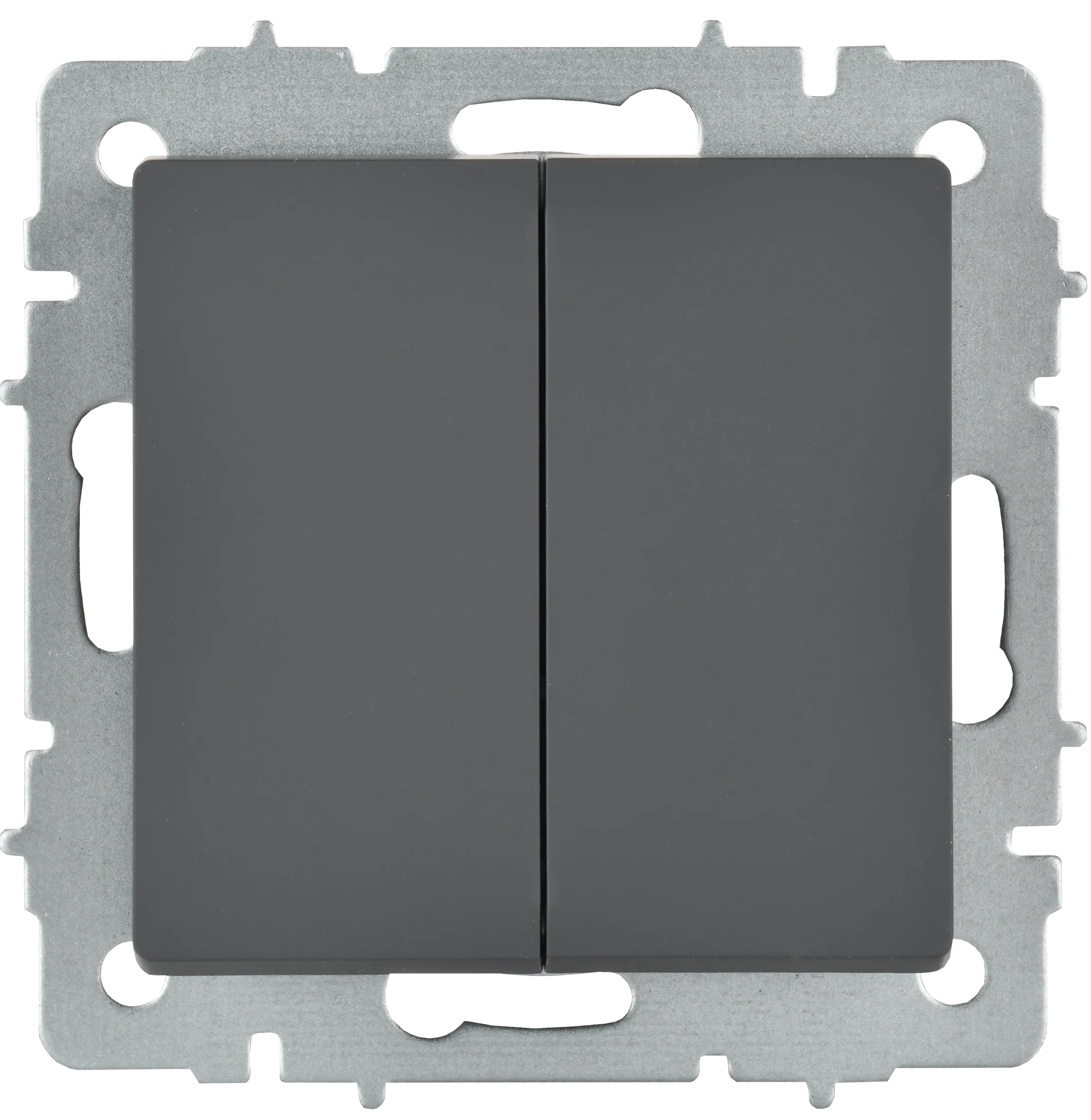 BRITE Выключатель 2-клавишный перекрестный 10А ВС10-2-3-БрГ графит IEK - Фото 5