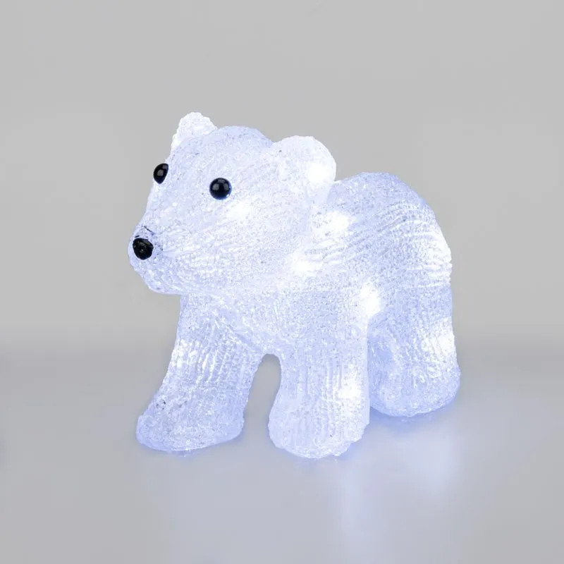 Акриловая светодиодная фигура Медвежонок 24х11х18 см, 4,5 В, 3 батарейки AA (не входят в комплект), 16 светодиодов NEON-NIGHT 513-312
