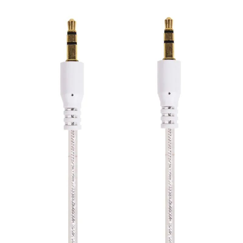 Аудиокабель AUX 3,5мм, 1м, белый, гелевый REXANT - Фото 2