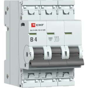 Авт. выкл. 3P 4А (B) 6кА ВА 47-63N EKF PROxima M636304B