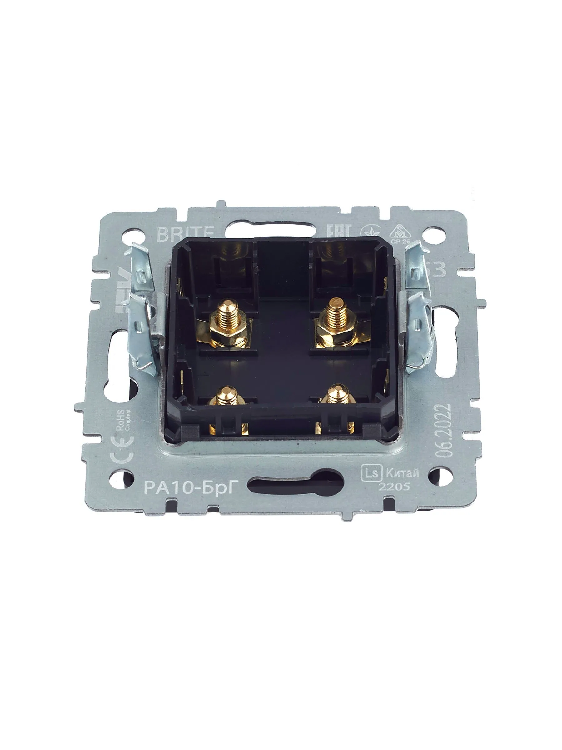 BRITE Аудиорозетка 4-местная РА10-БрГ графит IEK - Фото 4