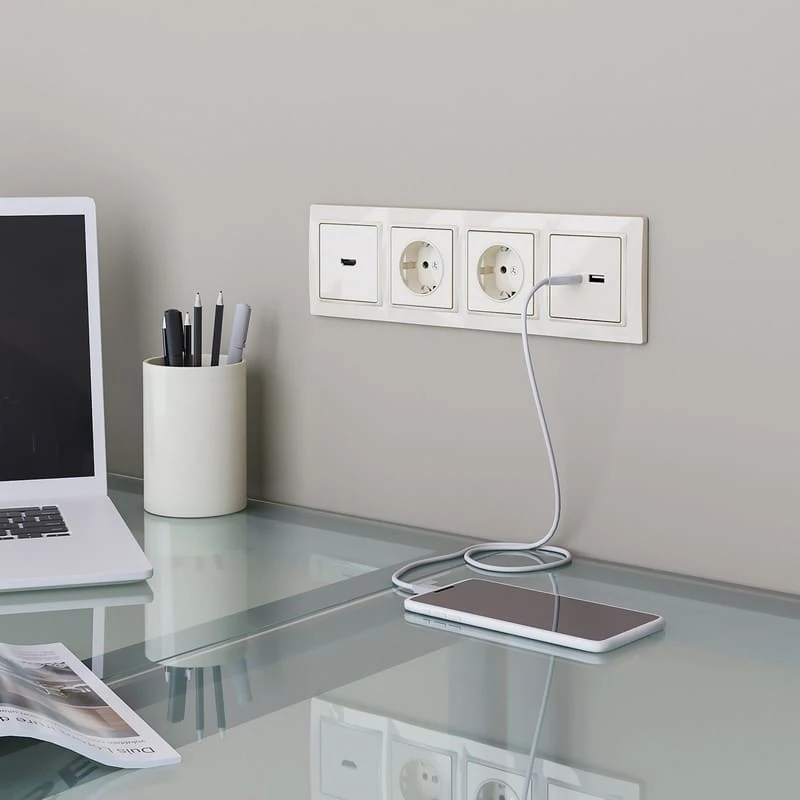 Розетка HDMI (слоновая кость) Werkel - Фото 3