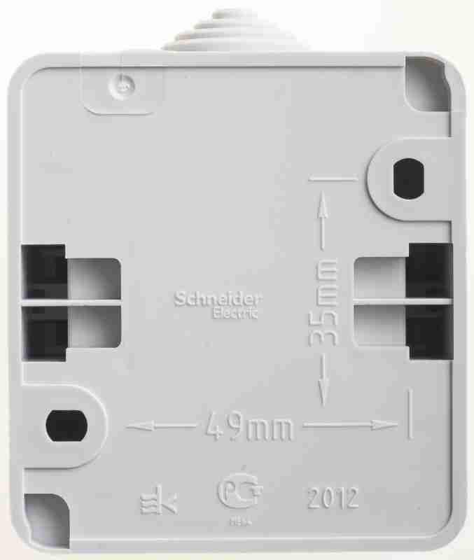 Переключатель проходной 1-кл. ОП Этюд 10А IP44 10AX сер. SE BA10-046C - Фото 3