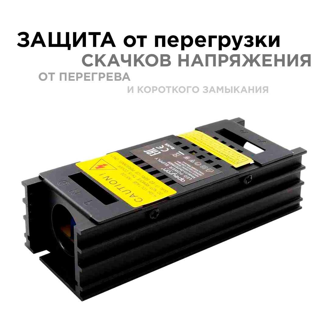 Блок питания 12В, 25 Вт, IP20, 2А, черный - Фото 3