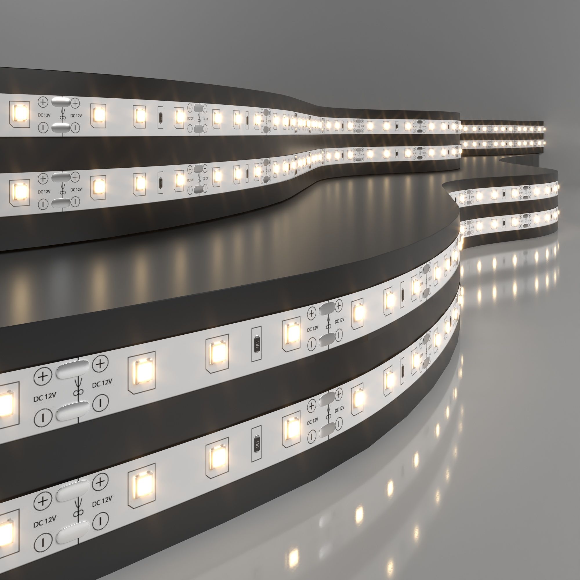 Набор светодиодной ленты Набор светодиодной ленты 12V 4,8W 60Led 2835 IP20 теплый белый, 5м Elektros