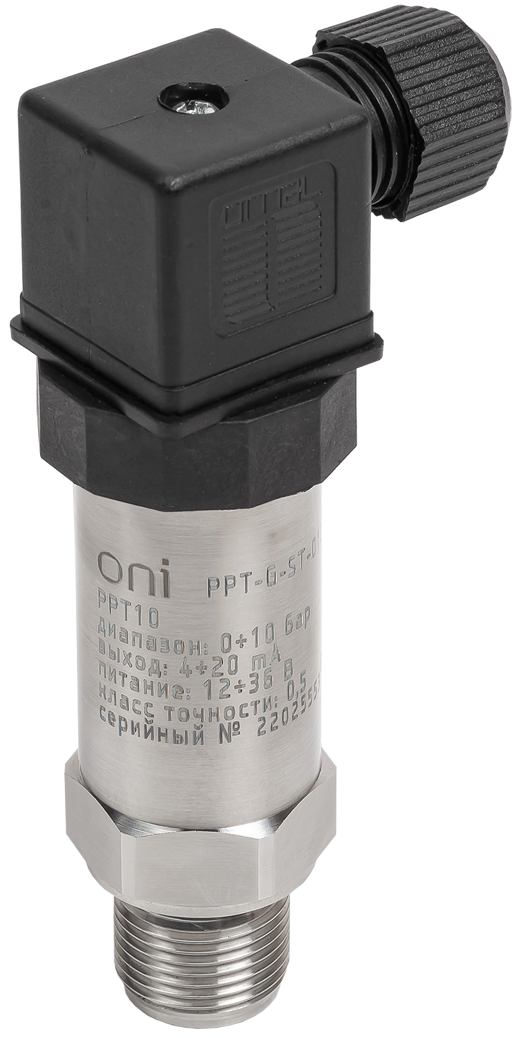 Преобразователь избыточного давления PPT10 0,5% 0-10Бар 4-20мА G1/2 DIN43650 ONI