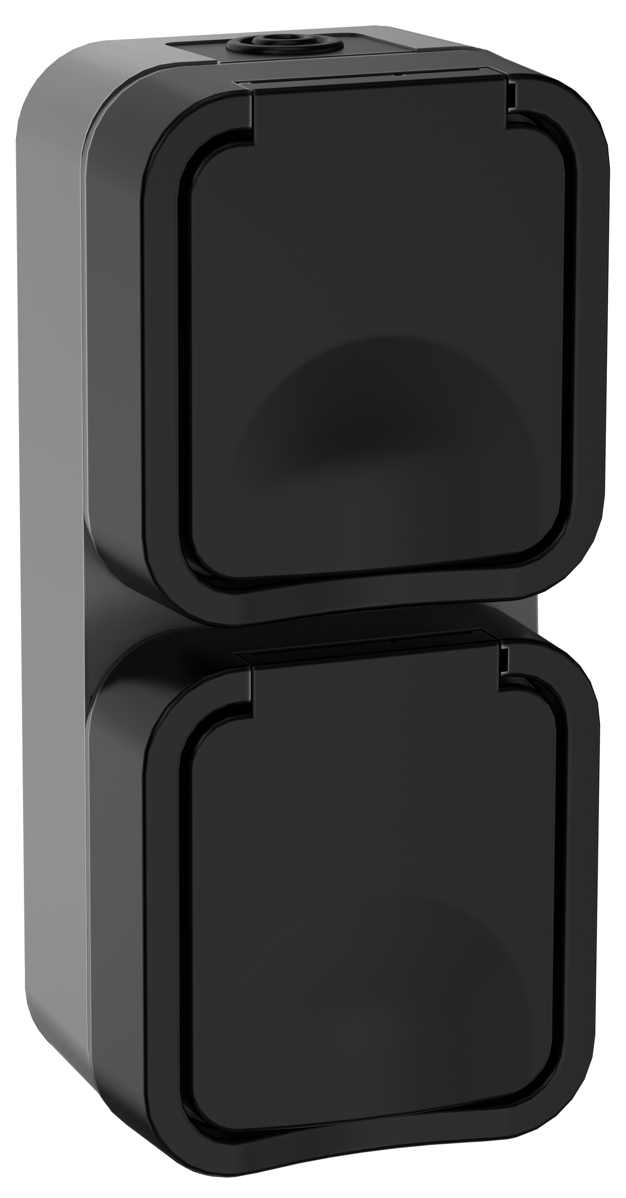TORS Розетка 2-местная вертикальная 16А IP55 TS132 графит IEK