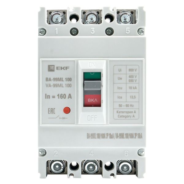 ВА-99МL 100/160А 3P 18кА EKF Basic - Фото 4