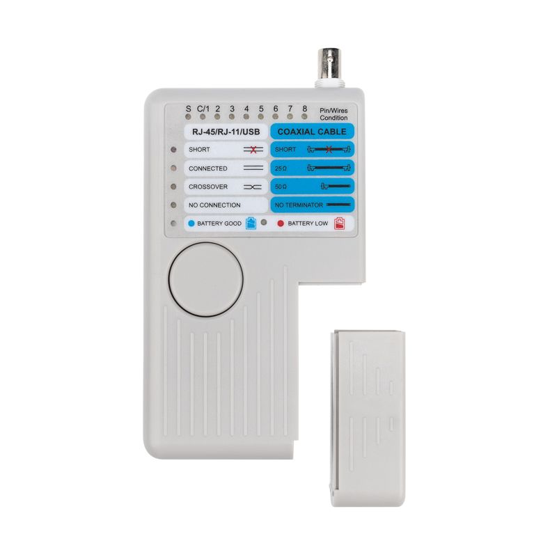 Тестер кабеля универсальный 5 в 1  RJ-45+RJ-11/RJ-12+1394+USB+BNC  3468  REXANT - Фото 4