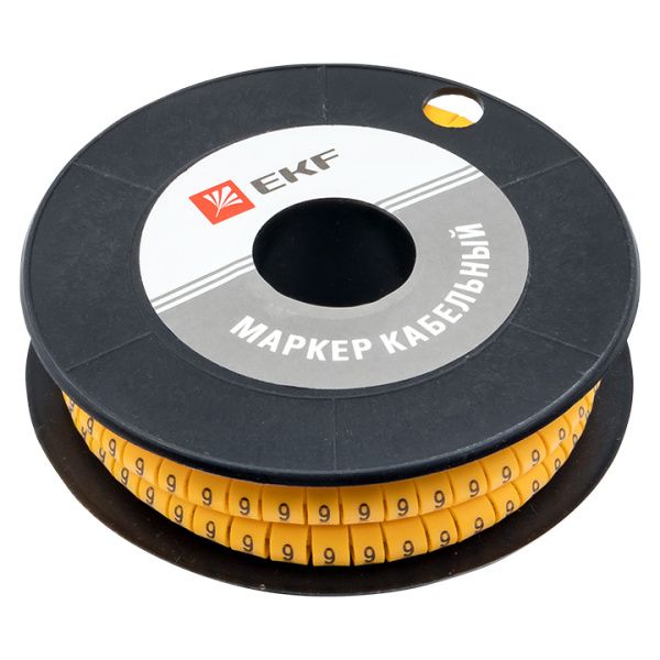 Маркер кабельный 1,5 мм2 "9" (1000 шт.) (ЕС-0) EKF