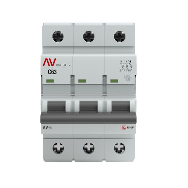 AV-6 3P 40A (B) 6kA EKF AVERES - Фото 3