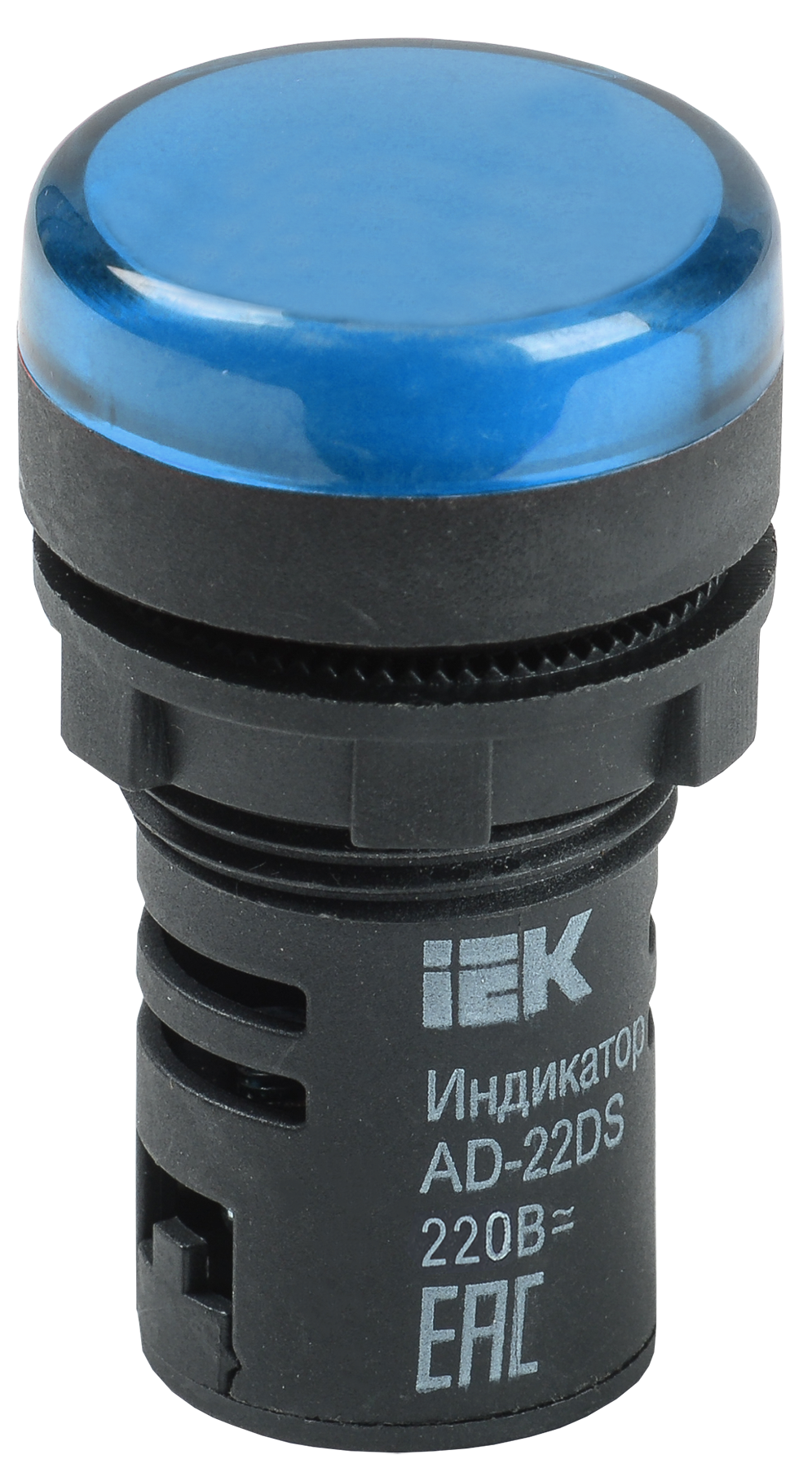 Лампа AD22DS(LED)матрица d=22мм синий 230В IEK