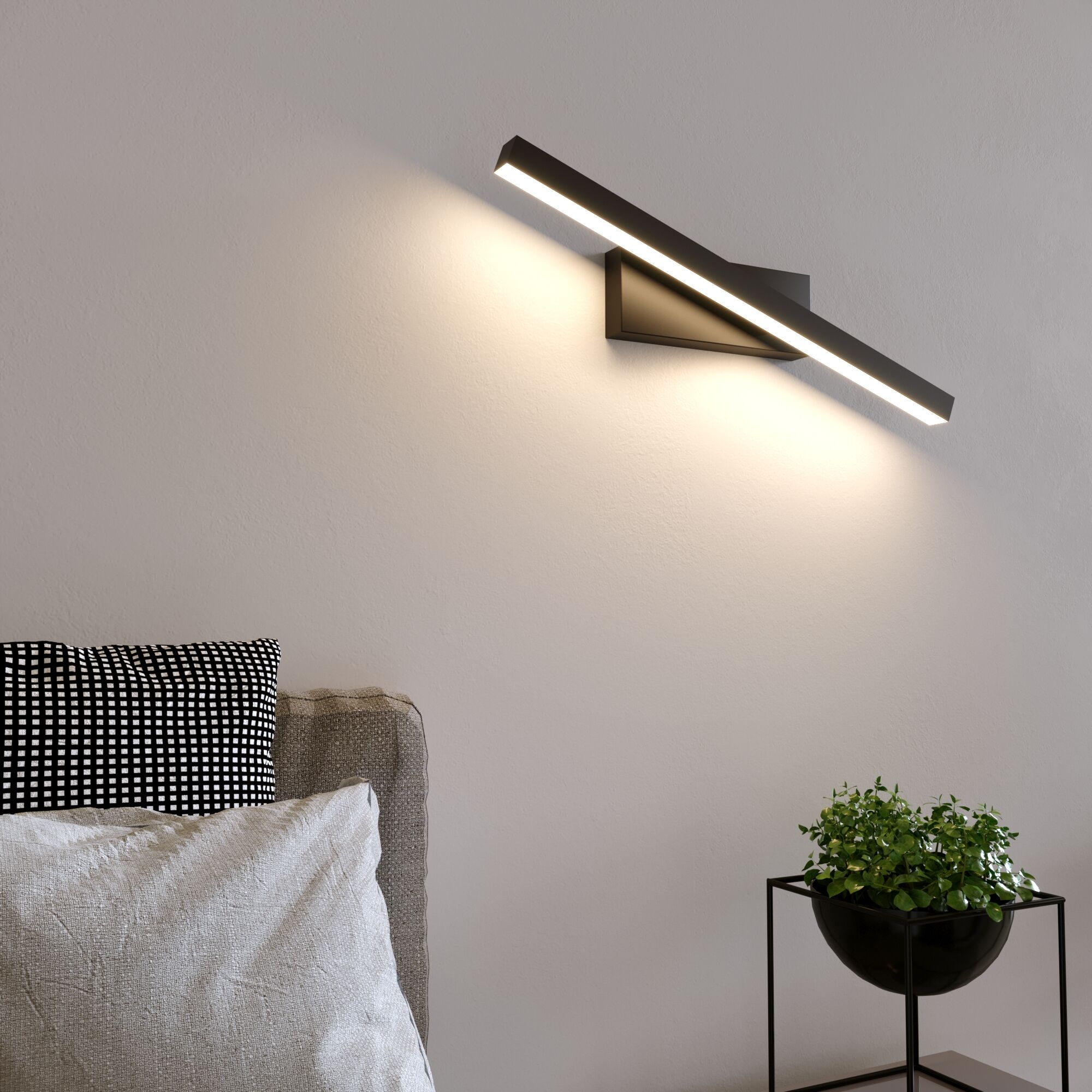 Светильник настенный светодиодный Rino 40121/LED черный Elektrostandard - Фото 2