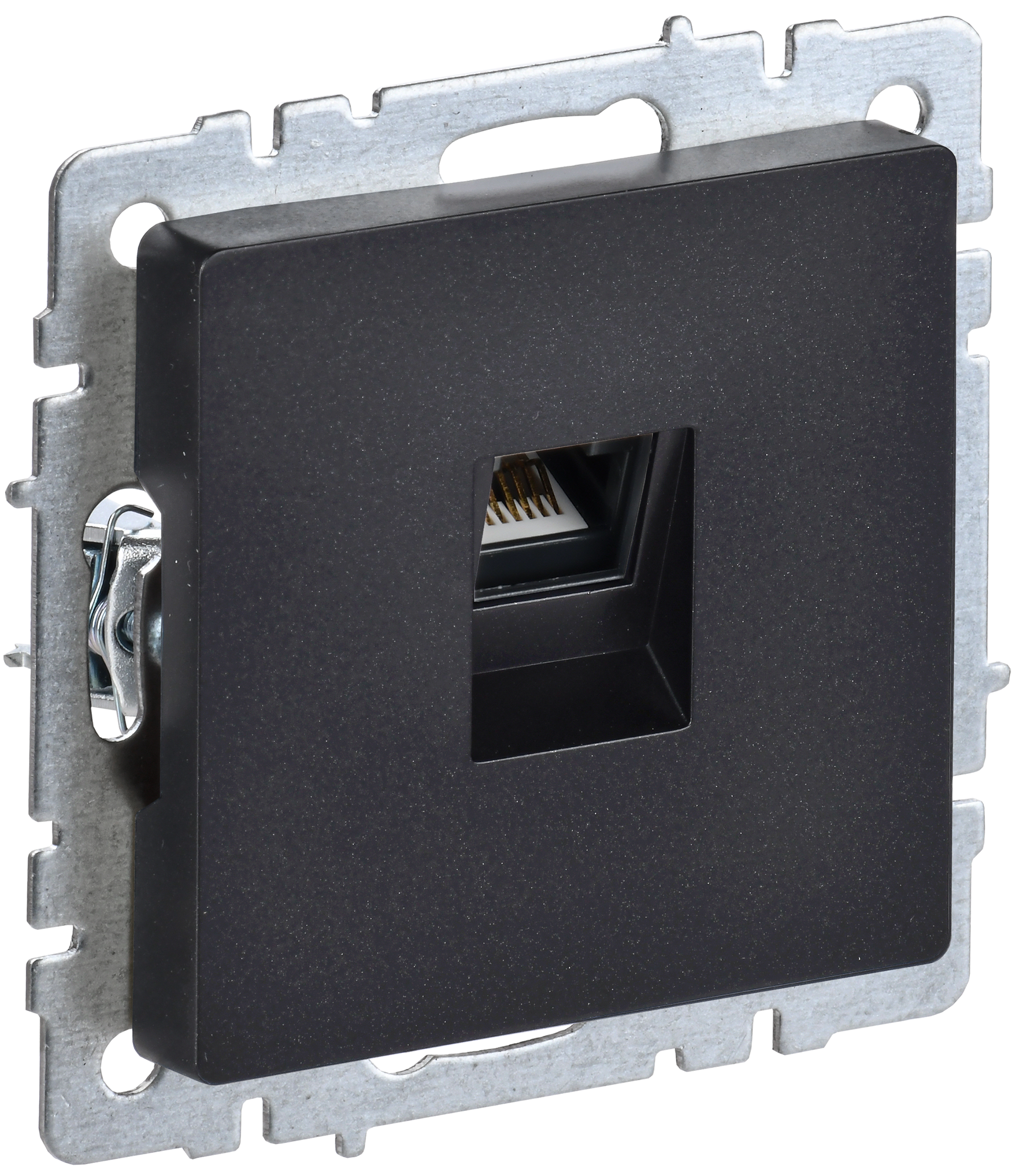 BRITE Розетка компьютерная RJ45 кат.5E РК10-БрЧ черный IEK