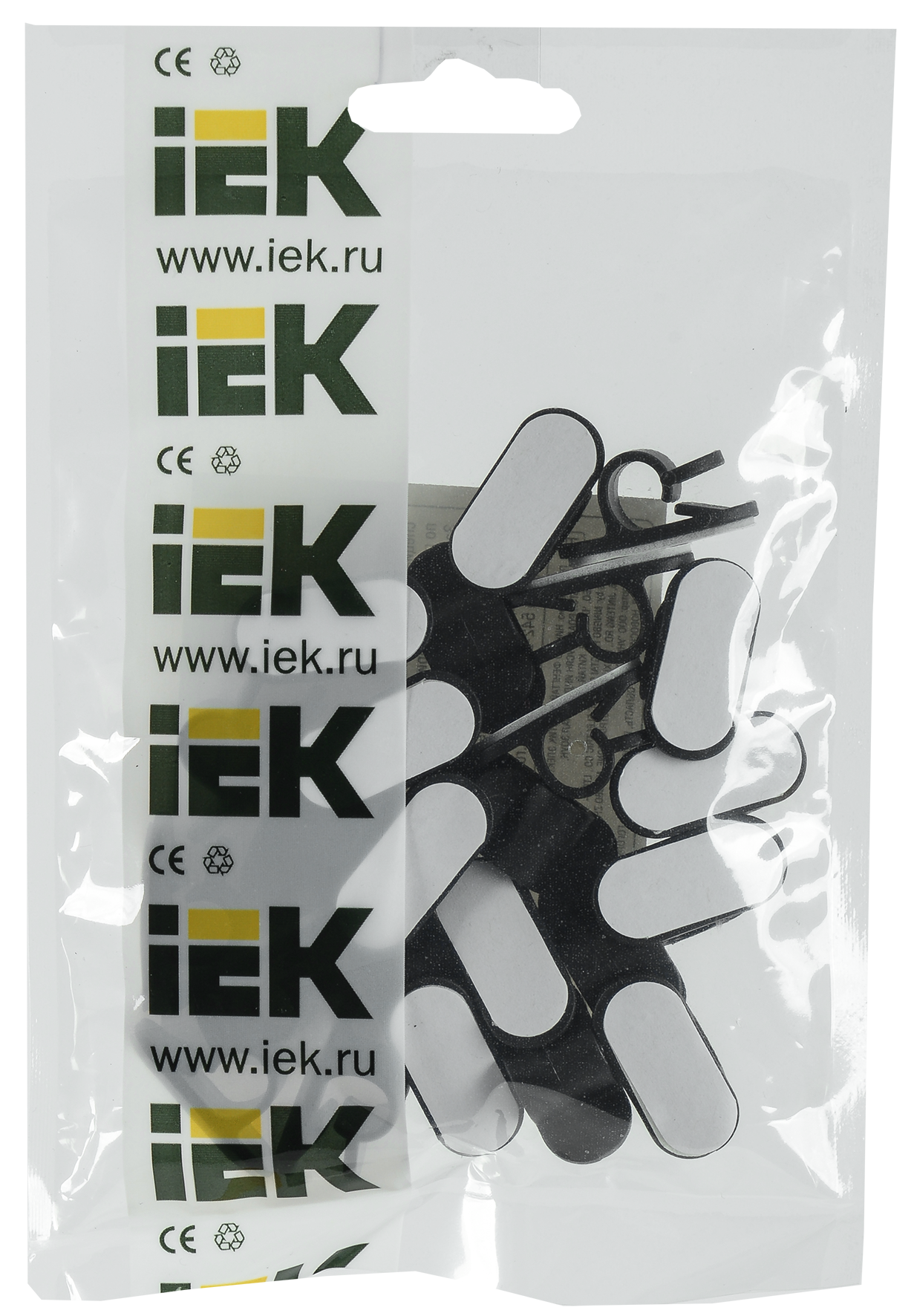 Клипса самоклеящаяся КС-1 черная (24шт) IEK - Фото 2
