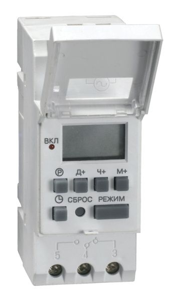 Таймер ТЭ15 цифровой 16А 230В на DIN-рейку IEK MTA10-16