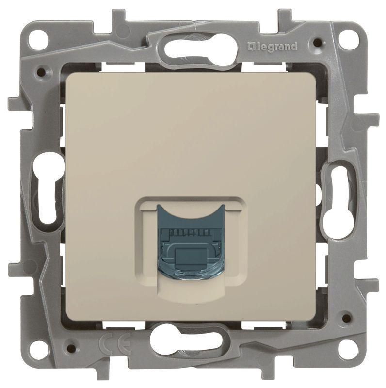 Etika - Розетка 1хRJ-45 UTP CAT5E 8конт.(сл.кость)