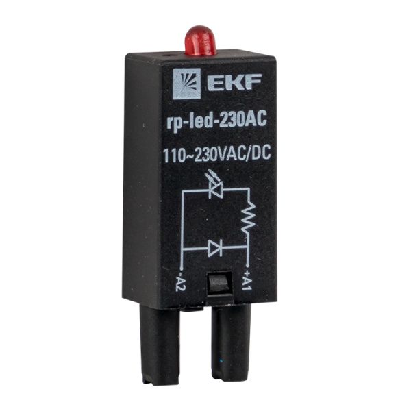 Модуль светодиодный 230 VAC для промежуточных реле RP EKF - Фото 2